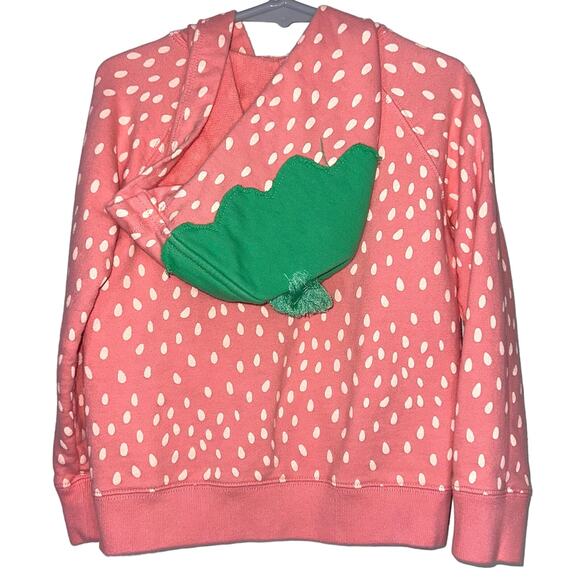 JCrew Crewcuts Everyday Girls Strawberry Full Zip Hoodie Size 4-5 - Picture 7 of 11